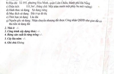 Bán đất 2 mặt kiệt đường nhựa Ô TÔ tránh nhau K126 Trần Đình